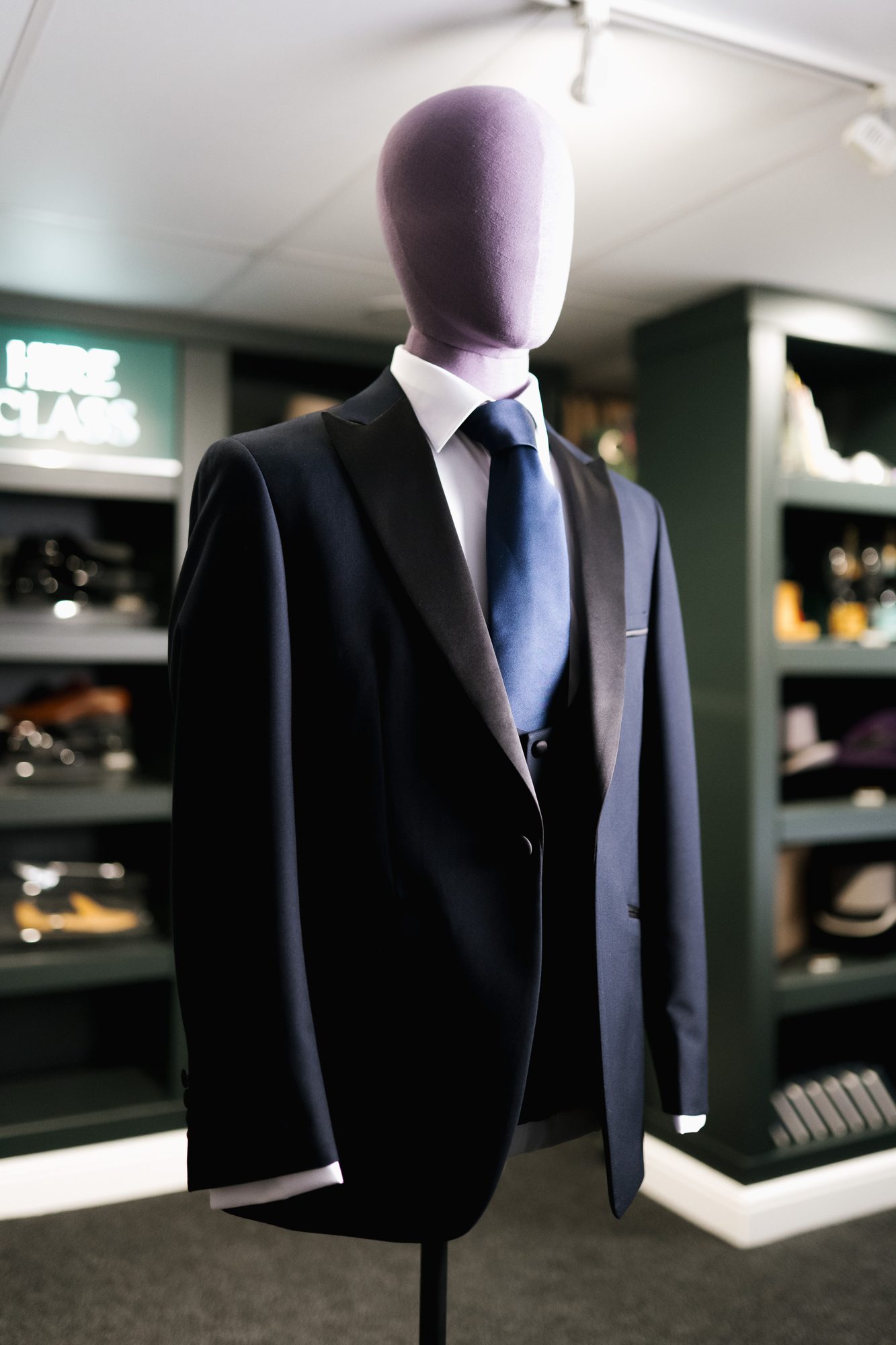 Menai Navy suit from the Hire Class collection