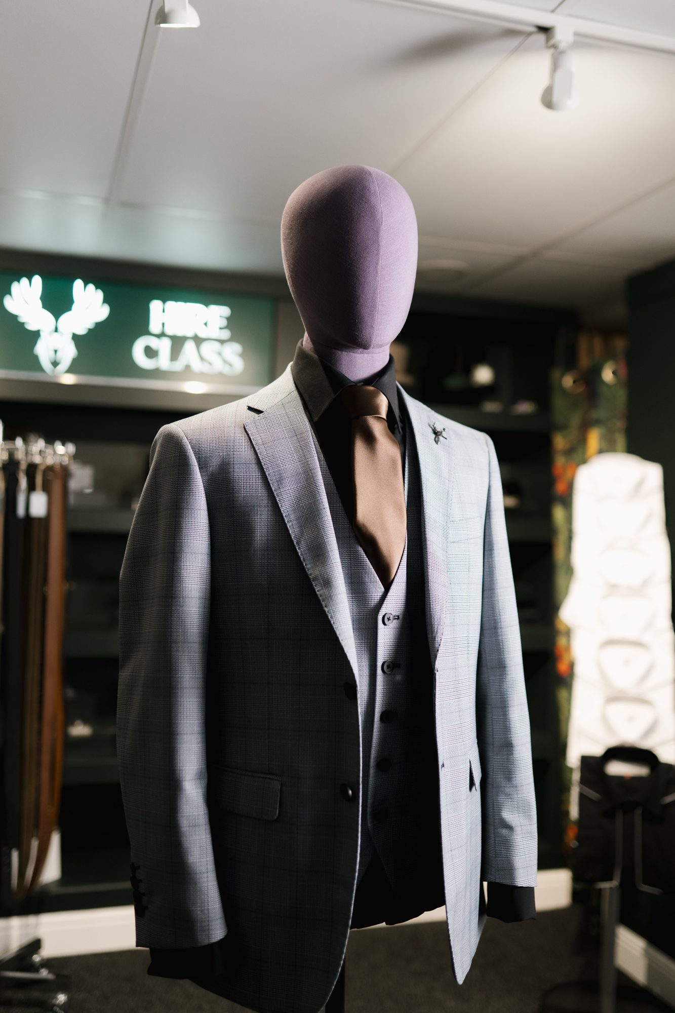 Chequer suit from the Hire Class collection