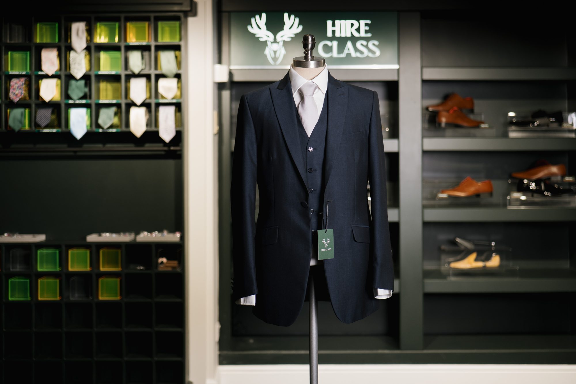 Harlech suit from the Hire Class collection
