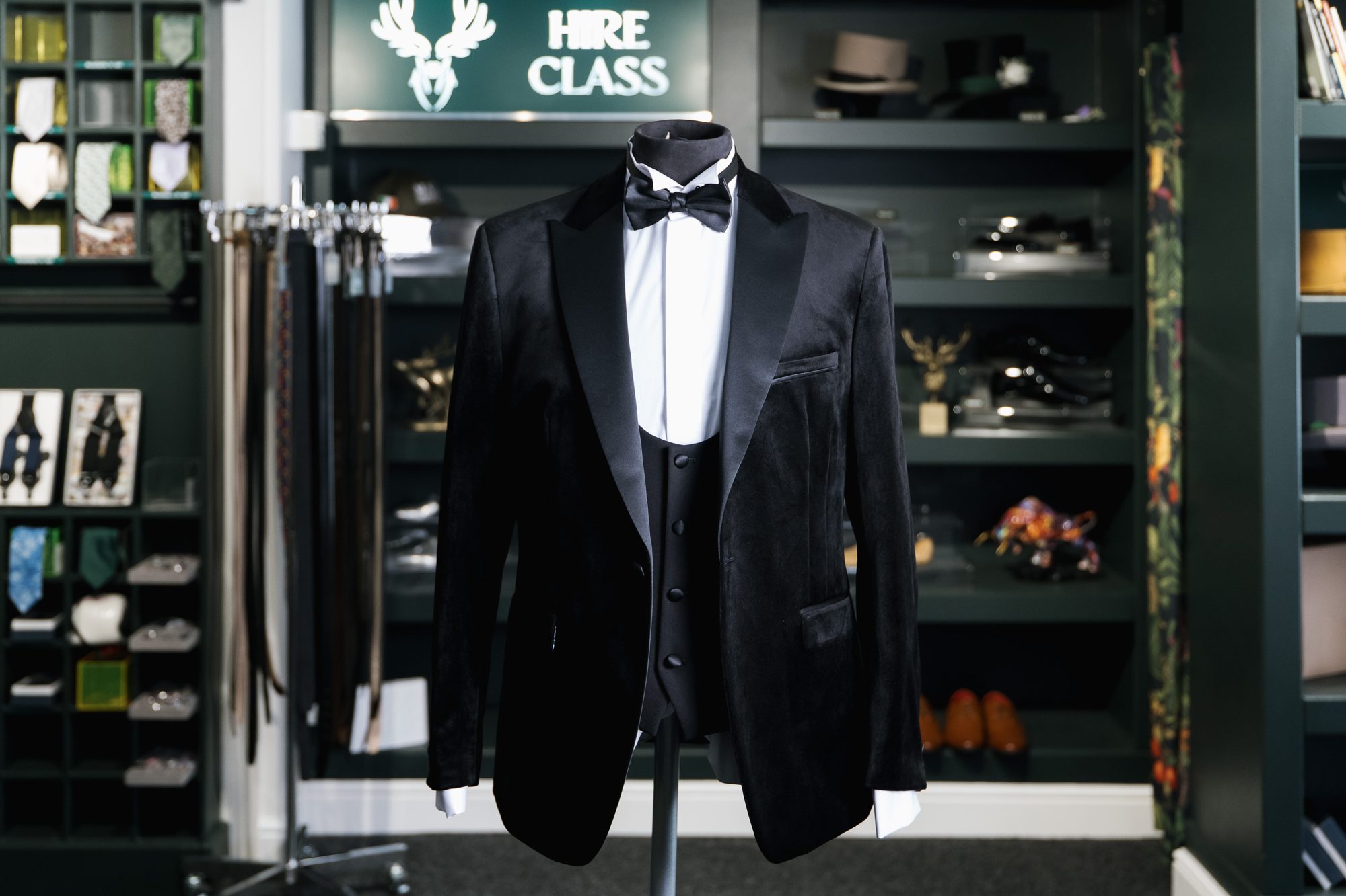Menai Velvet suit from the Hire Class collection
